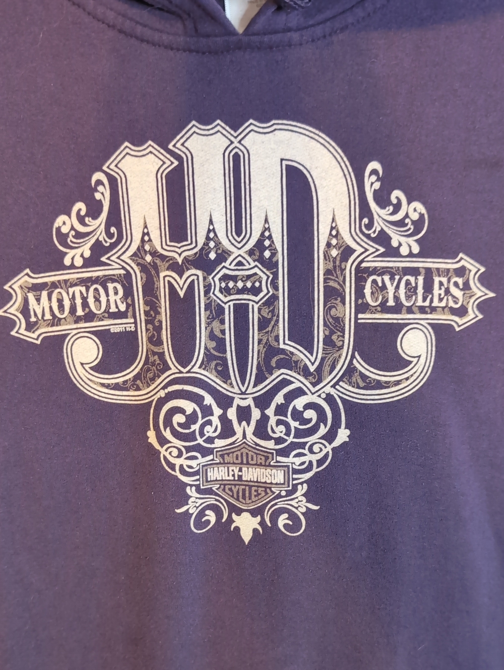 2011 Harley Davidson Youngstown, OH Purple hoodie womens 2X - Picture 2 of 7